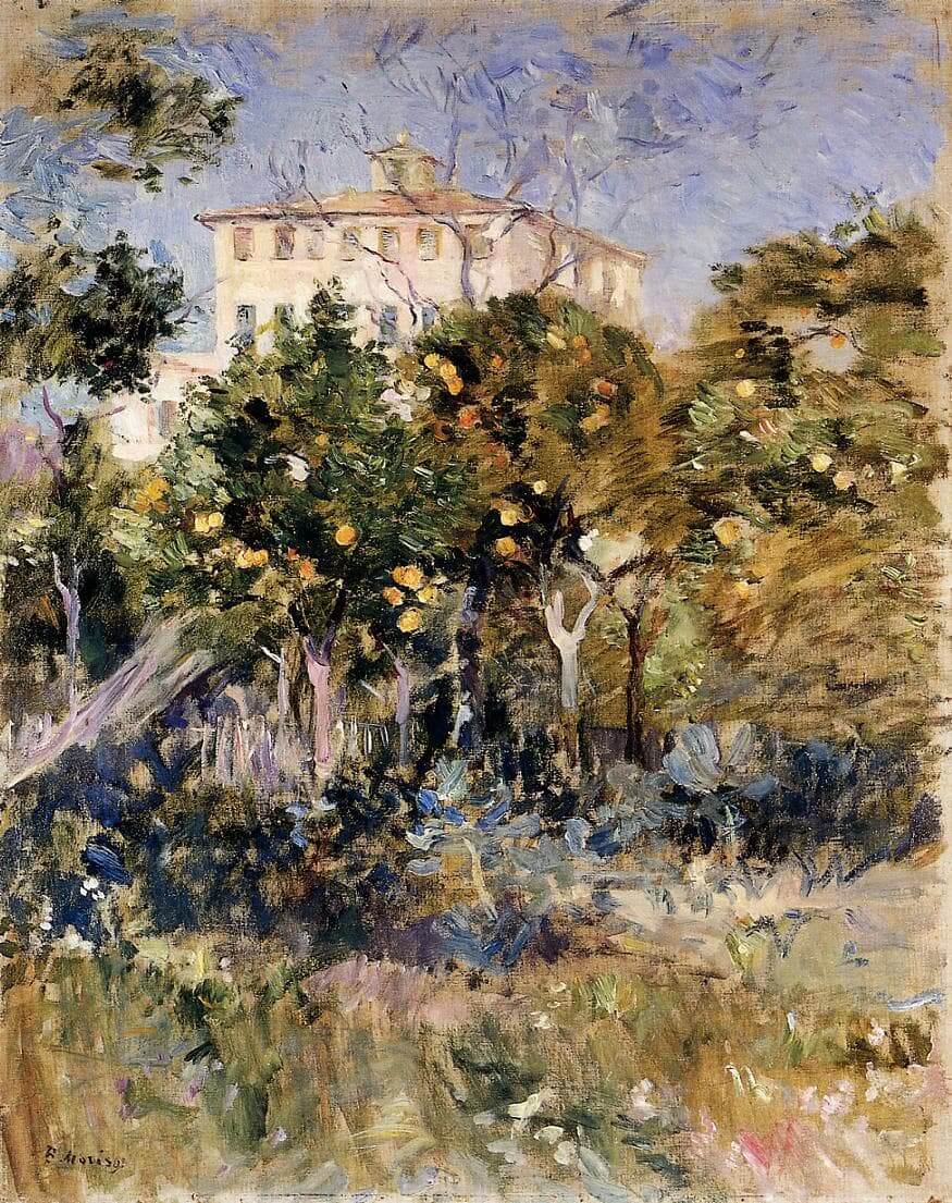 “Villa narancsfákkal”, szerző: Berthe Morisot
